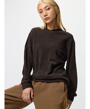 ソフトニットフリースVネックT