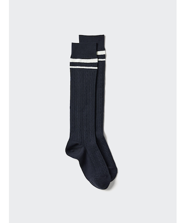 ヒートテックハイソックス/ケーブルライン