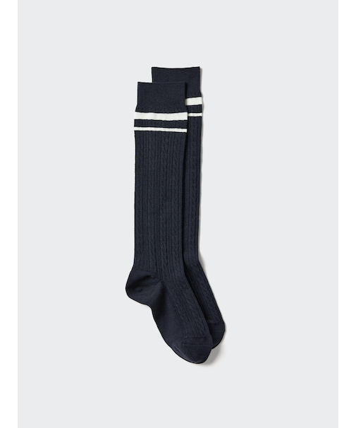 ヒートテックハイソックス/ケーブルライン