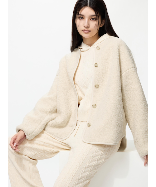 プードルボアカーディガン｜ジェラートピケの通販｜&mall（アンド