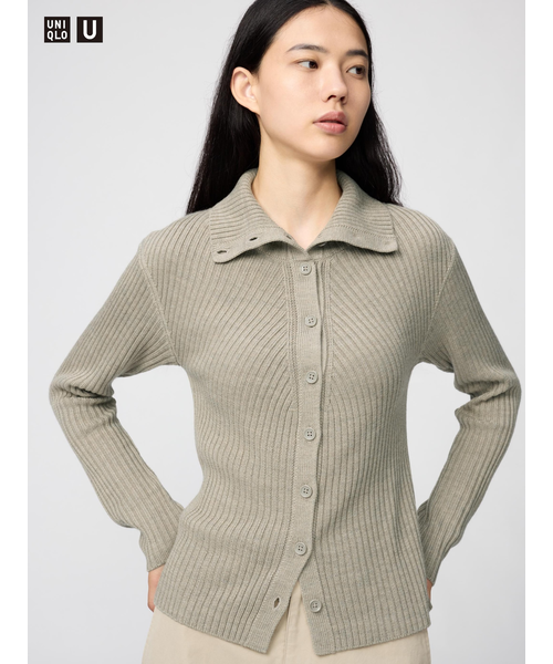 メリノブレンドハイネックカーディガン｜ユニクロの通販｜&mall