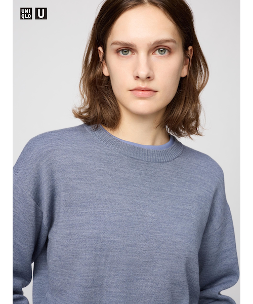 ダブルフェイスクルーネックセーター｜ユニクロの通販｜&mall（アンド