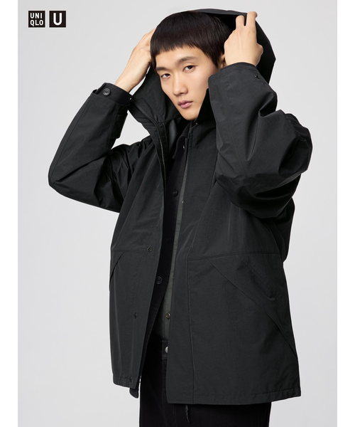 ユニクロ　ブロックテックユーティリティパーカ　ブラック ユニクロ公式 | ブロックテックユーティリティパーカ