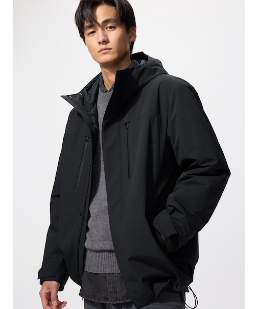 ハイブリッドダウンパーカ