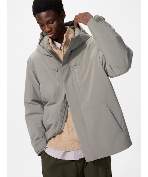 ハイブリッドダウンパーカ