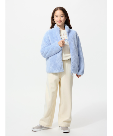 GIRLS ボアスウェットワイドパンツ