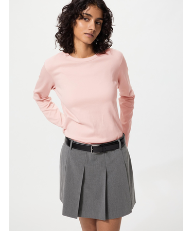 スムースストレッチコットンクルーネックT/長袖