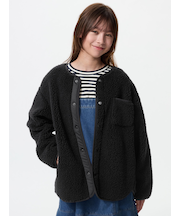 GIRLS ボアフリースカーディガン