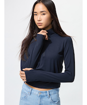 エアリズムソフトハーフジップT/長袖