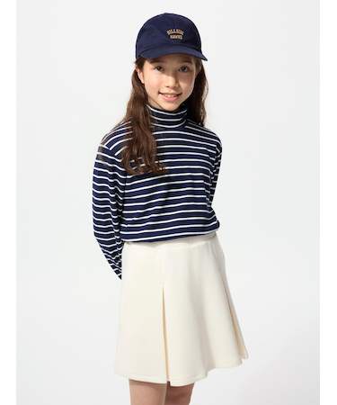 GIRLS ヒートテックコットンハイネックTシャツ長袖
