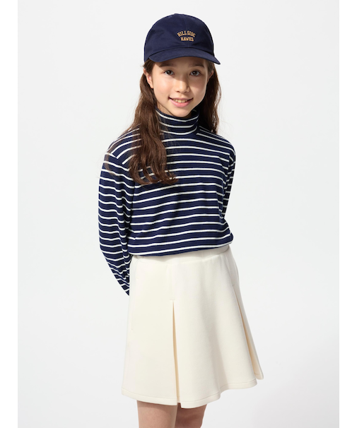 GIRLS ヒートテックコットンハイネックTシャツ長袖