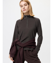 ヒートテックストレッチフリースハーフジップT/長袖