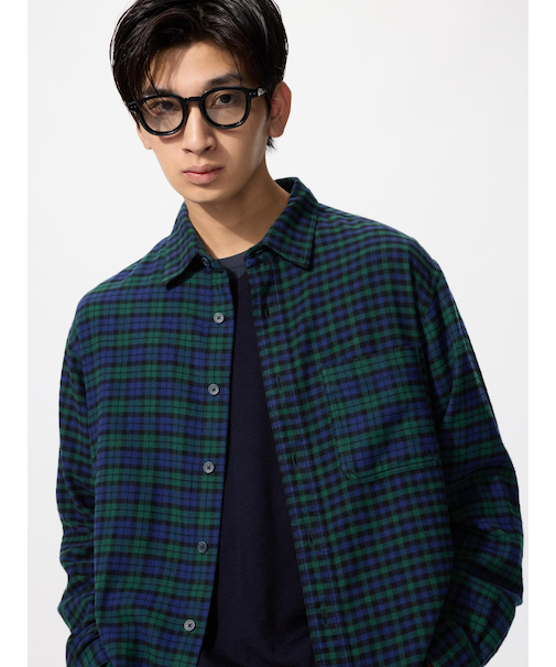 フランネルチェックシャツ