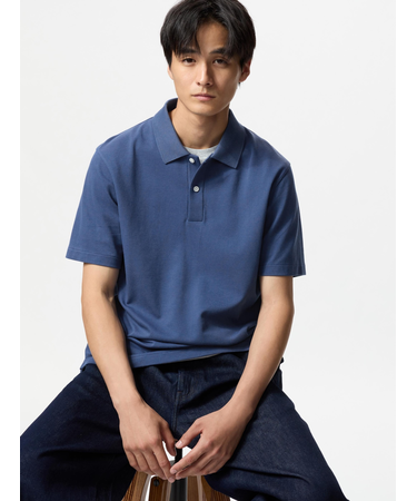 エアリズムコットンカノコポロシャツ