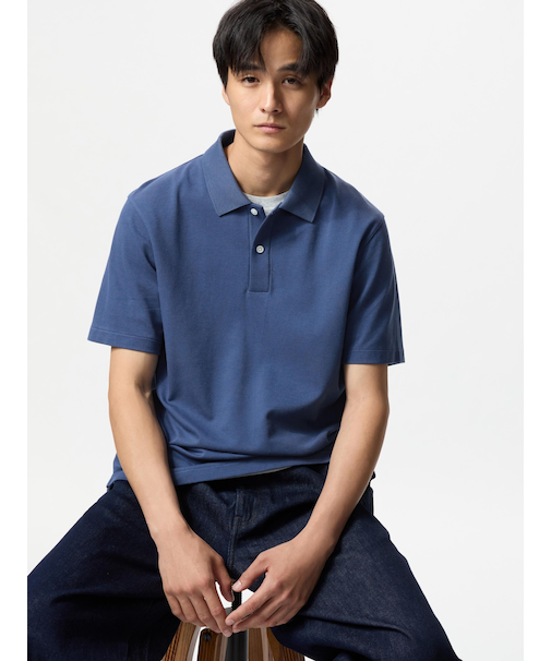 エアリズムコットンカノコポロシャツ