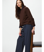 タックワイドパンツ/ストライプ