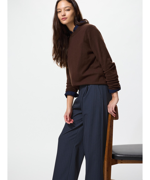 タックワイドパンツ/ストライプ