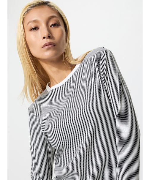 ソフトリブT/長袖/ボーダー