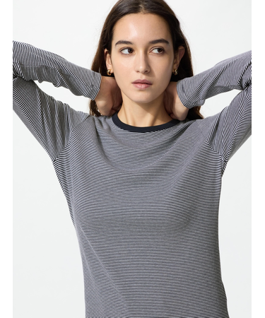 ソフトリブT/長袖/ボーダー