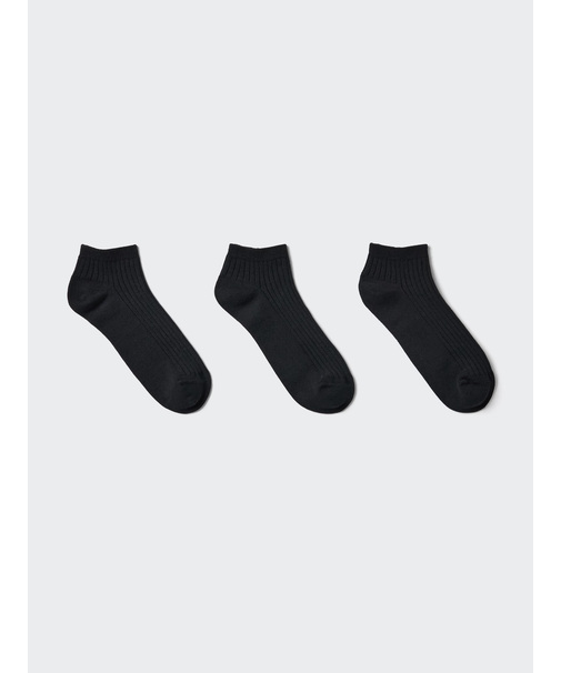 ショートソックス/3足組/リブ