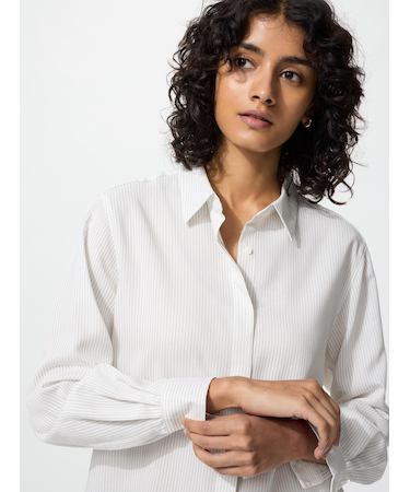 レーヨンブラウス/ストライプ