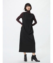 クレープジャージー ワンピース ノースリーブ