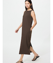 クレープジャージーワンピースノースリーブ