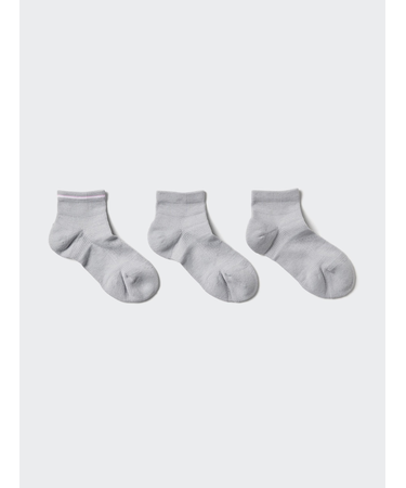 ショートソックス/3足組/パイルライン