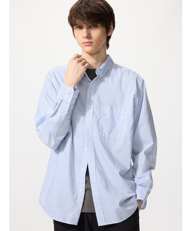 ブロードシャツ/チェック/ボタンダウン