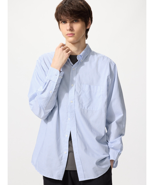 ブロードシャツ/チェック/ボタンダウン