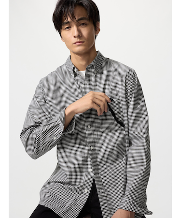 ブロードシャツ/チェック/ボタンダウン