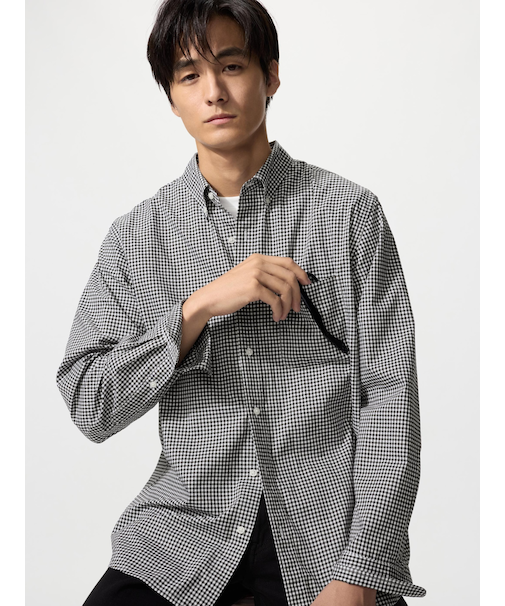 ブロードシャツ/チェック/ボタンダウン
