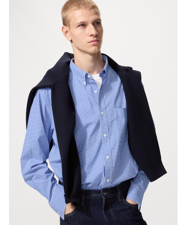 ブロードシャツ/チェック/ボタンダウン