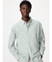 ブロードシャツ/ストライプ/ボタンダウン