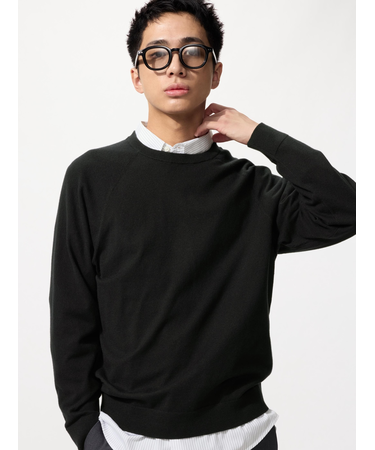 ウォッシャブルクルーネックセーター