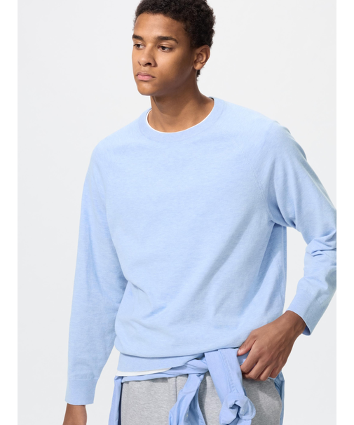 ウォッシャブルクルーネックセーター