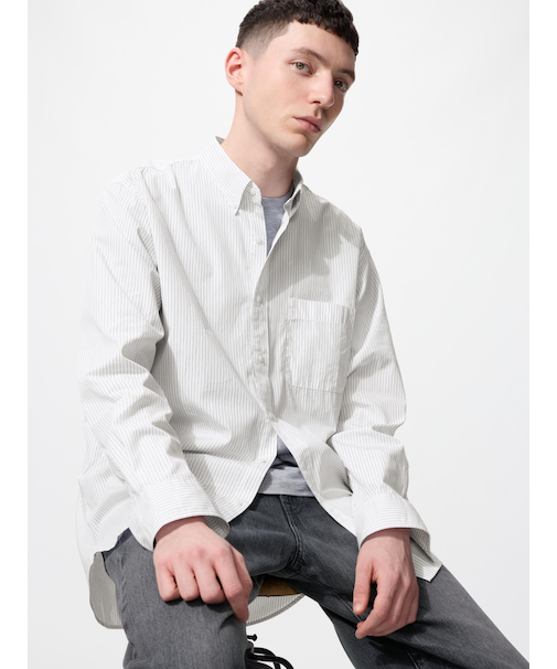 ブロードシャツ/ストライプ/ボタンダウン