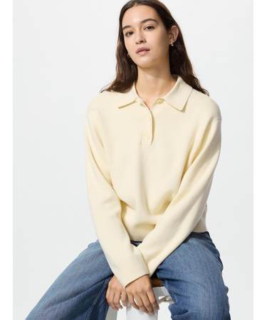 スムースコットンポロセーター