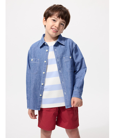 KIDS シャンブレー シャツ