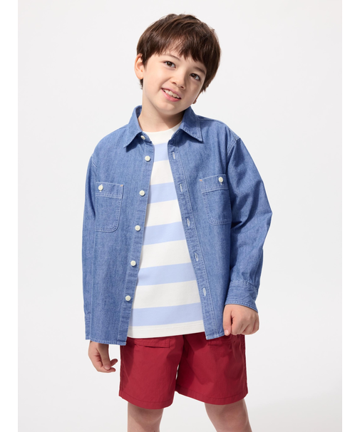 KIDS シャンブレー シャツ