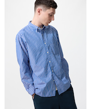 ブロードシャツ/ストライプ/ボタンダウン