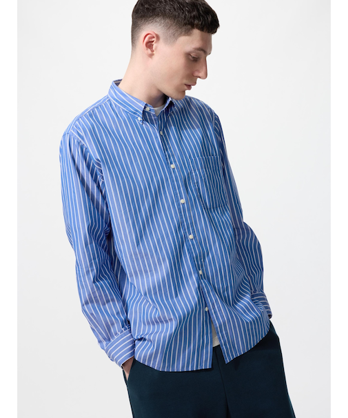 ブロードシャツ/ストライプ/ボタンダウン