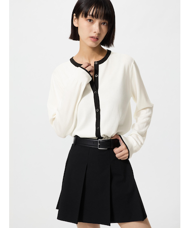 UVカットクルーネックカーディガン