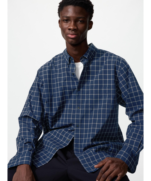 ブロードシャツ/チェック/ボタンダウン