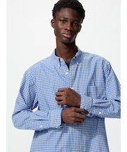 ブロードシャツ/チェック/ボタンダウン