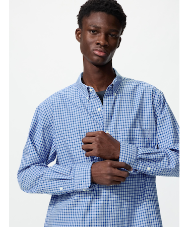 ブロードシャツ/チェック/ボタンダウン