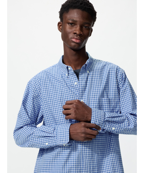 ブロードシャツ/チェック/ボタンダウン