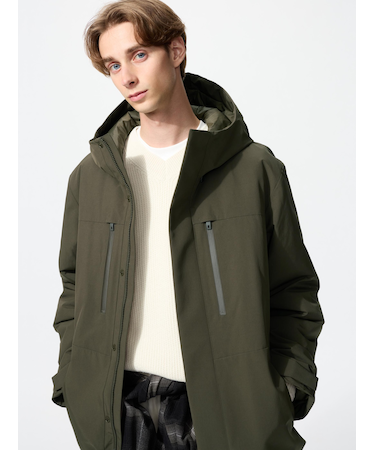 ハイブリッドダウンパーカ