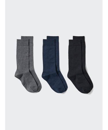 ソックス/3足組/ワイドリブ