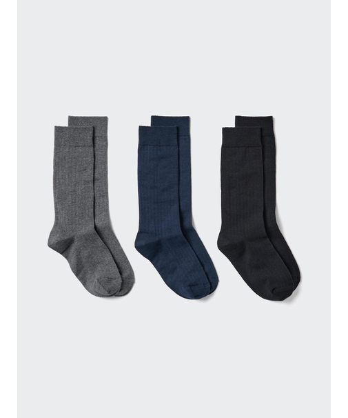 ソックス/3足組/ワイドリブ